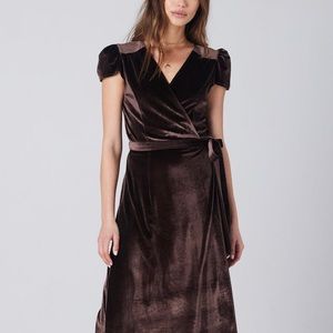 Saltwater Luxe Velvet Midi Dress Size Small